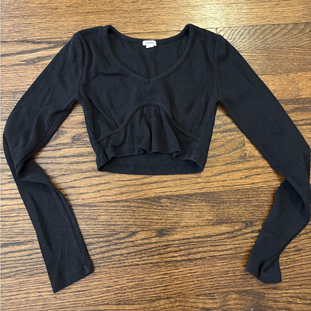 Garage Long Sleeve Crop Top